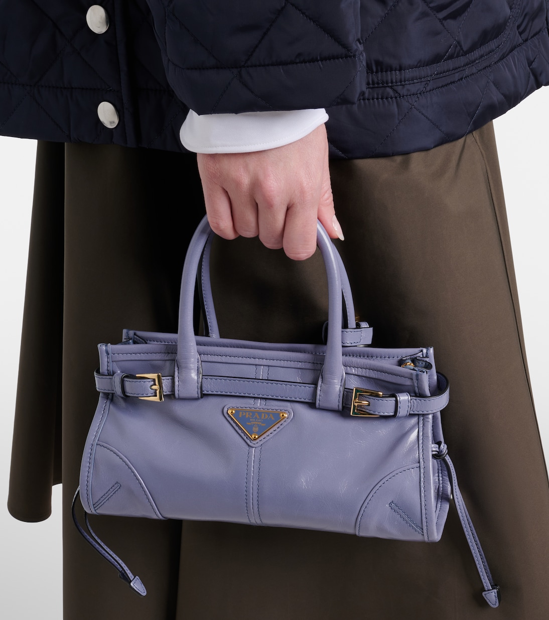 Prada Bonnie Mini leather top-handle bag | Prada