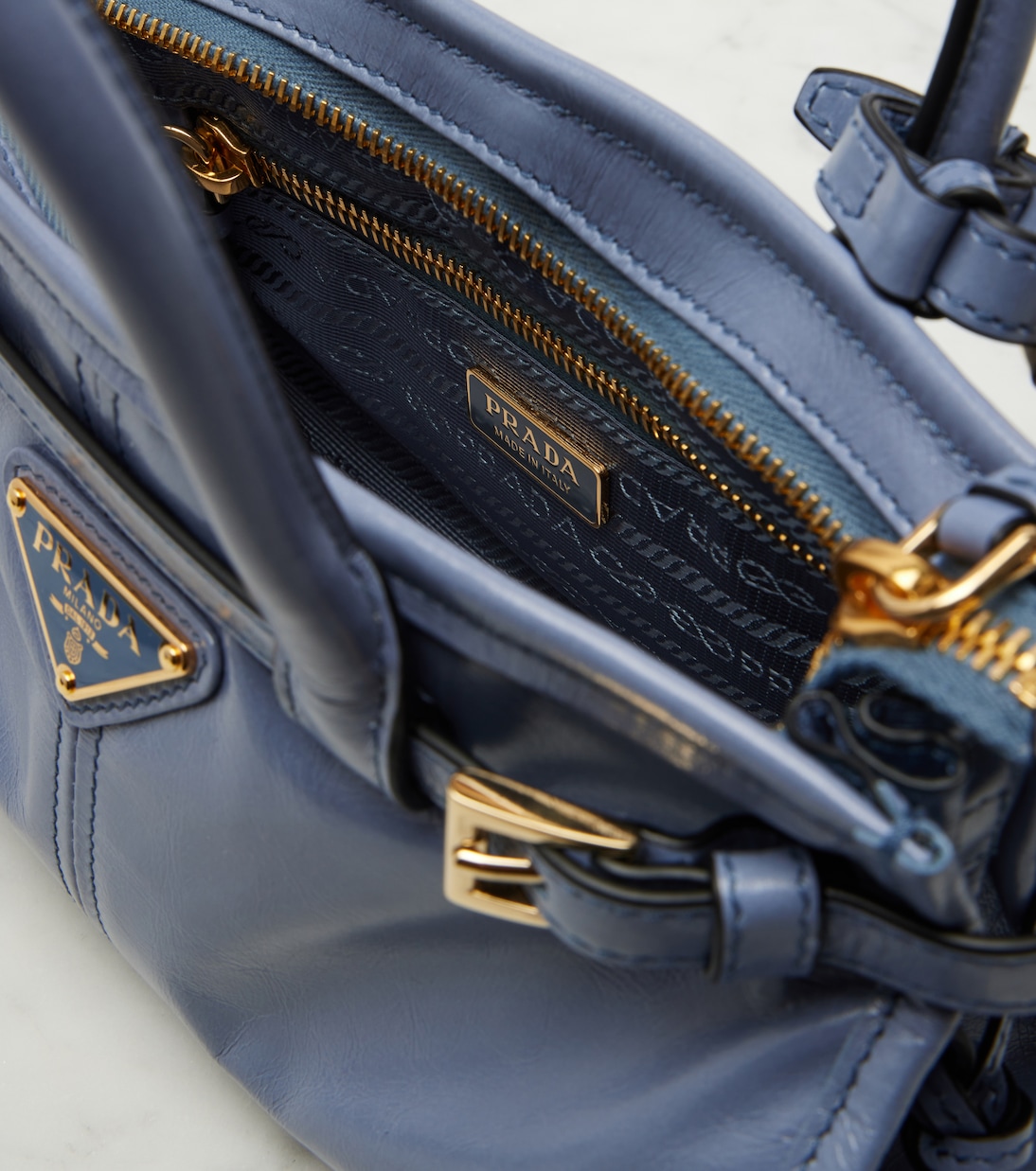 Prada Bonnie Mini leather top-handle bag | Prada