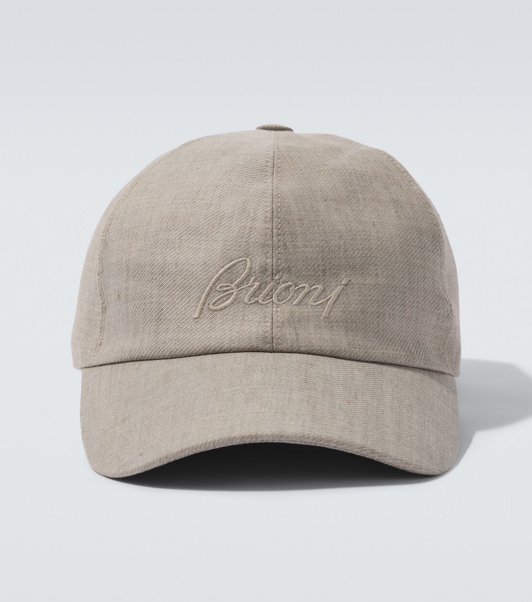 Logo linen and wool baseball cap | Brioni