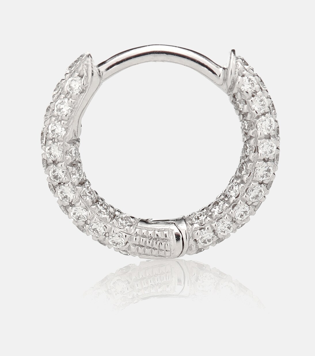 18kt white-gold single earring with diamonds | Maria Tash