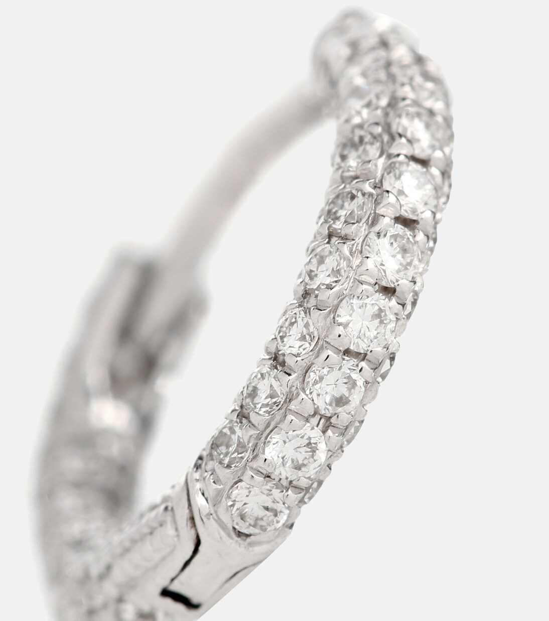 18kt white-gold single earring with diamonds | Maria Tash
