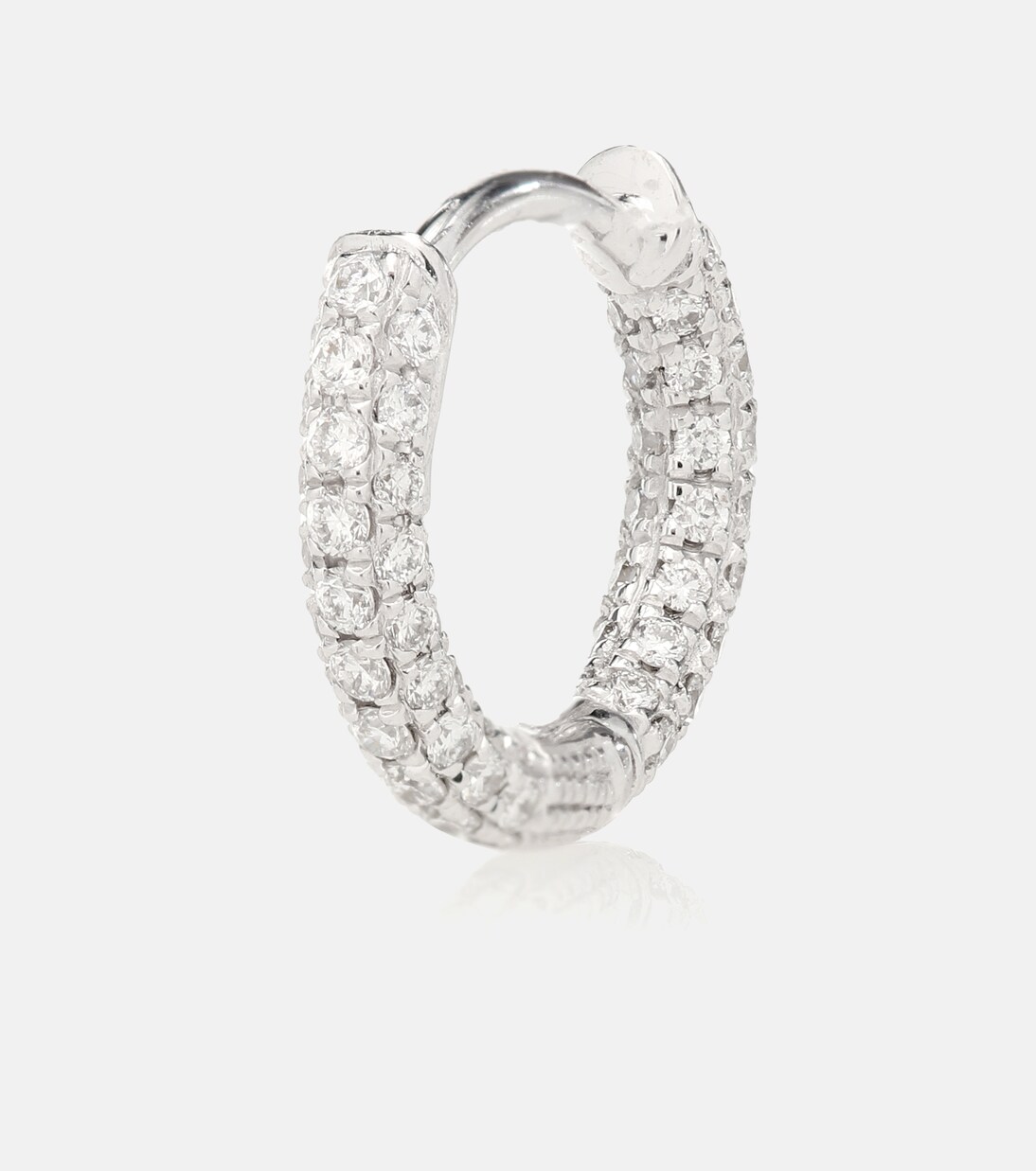 18kt white-gold single earring with diamonds | Maria Tash