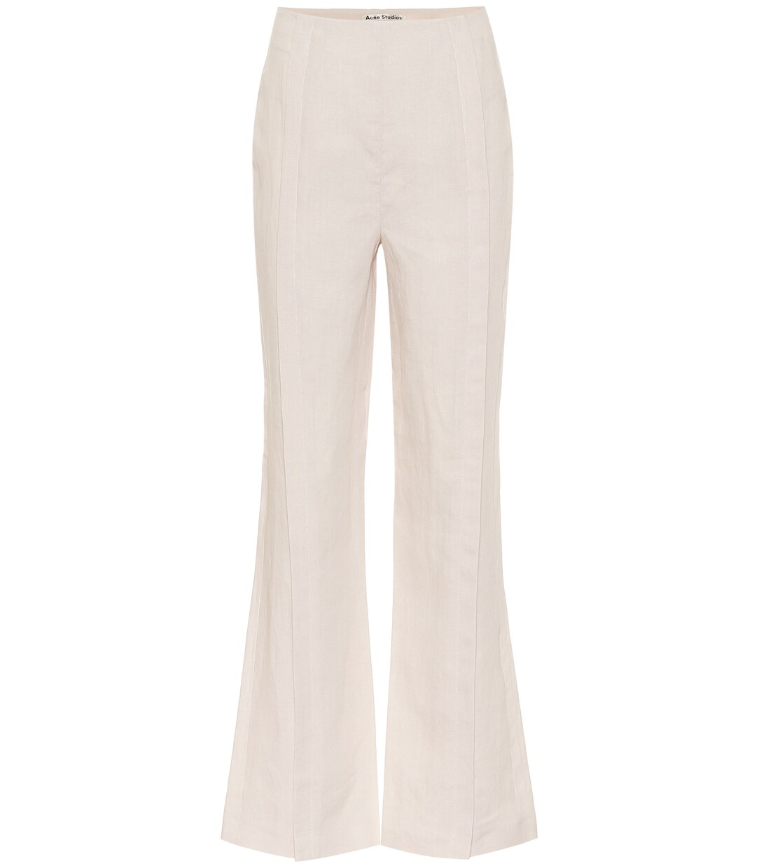 High-rise flared linen pants | Acne Studios