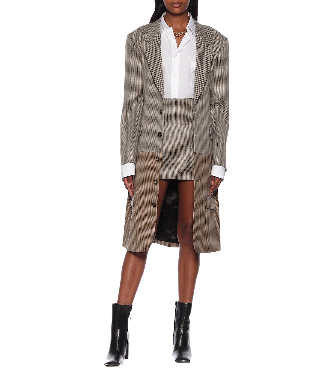 Minigonna in lana pied-de-poule | Vetements