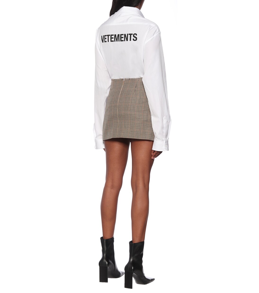 Minigonna in lana pied-de-poule | Vetements