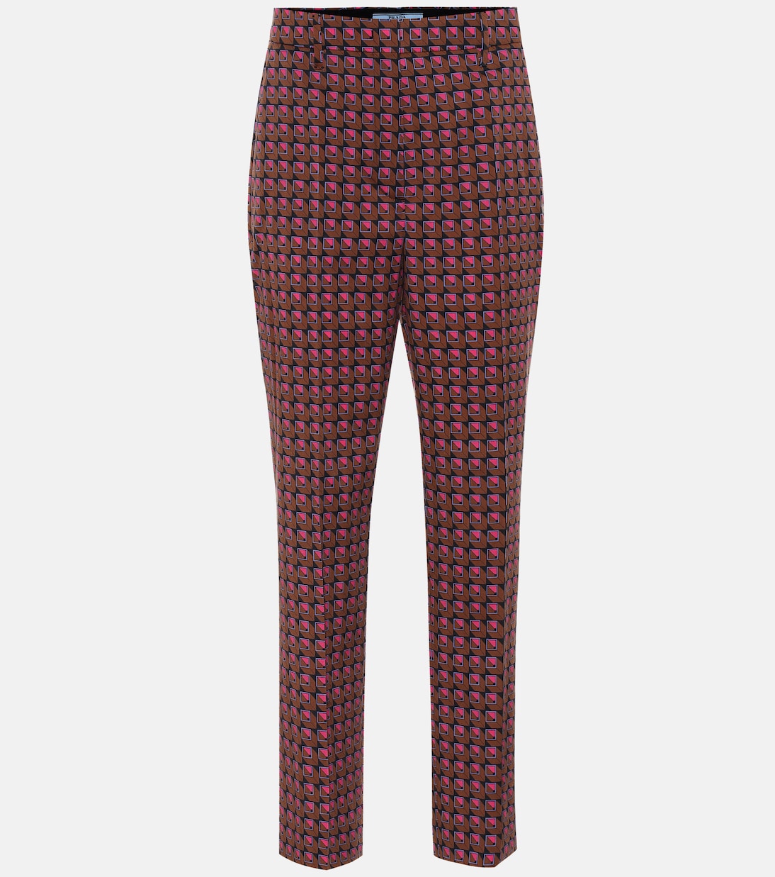 Pantalones ajustados en mezcla de lana | Prada
