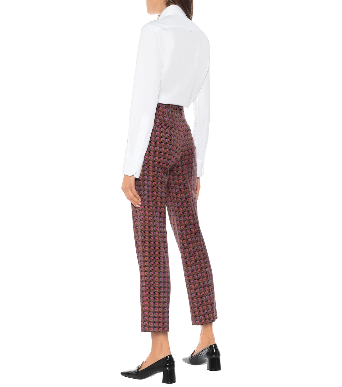 Pantalones ajustados en mezcla de lana | Prada