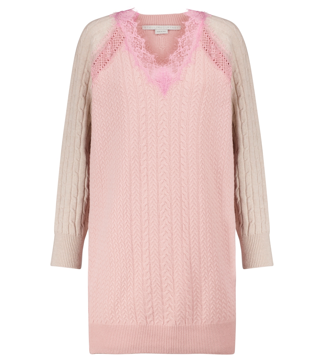 Lace-trimmed wool minidress | Stella McCartney