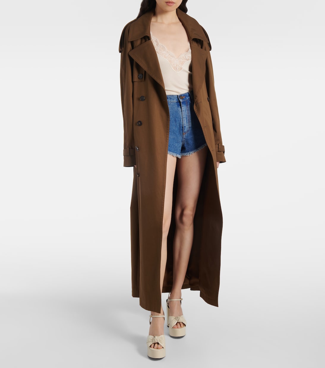 Sandales Bianca 125 à plateau en cuir | Saint Laurent