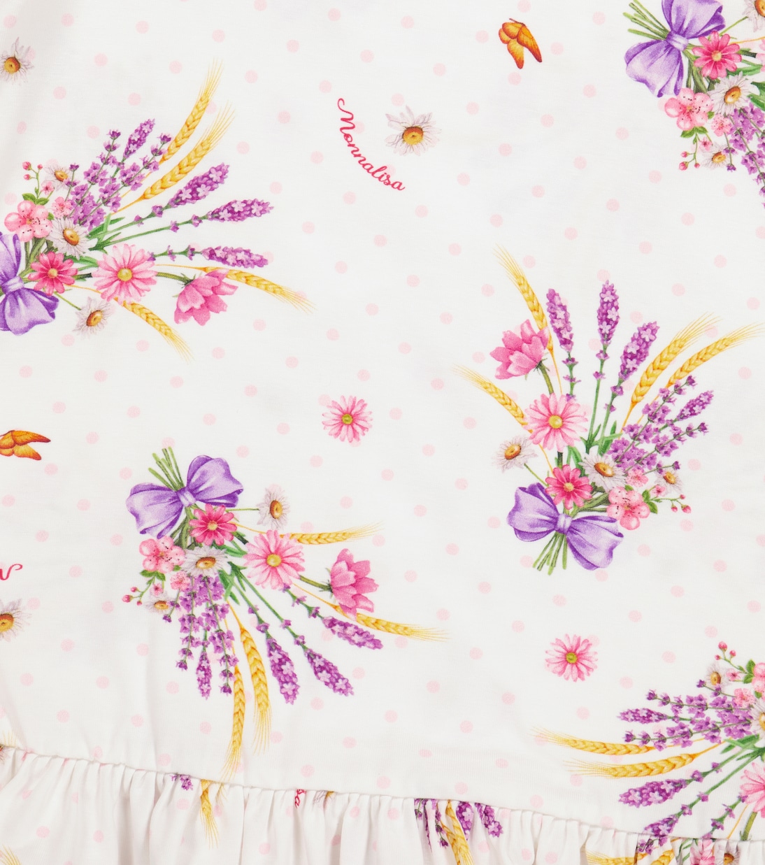 Floral stretch-cotton jersey dress | Monnalisa