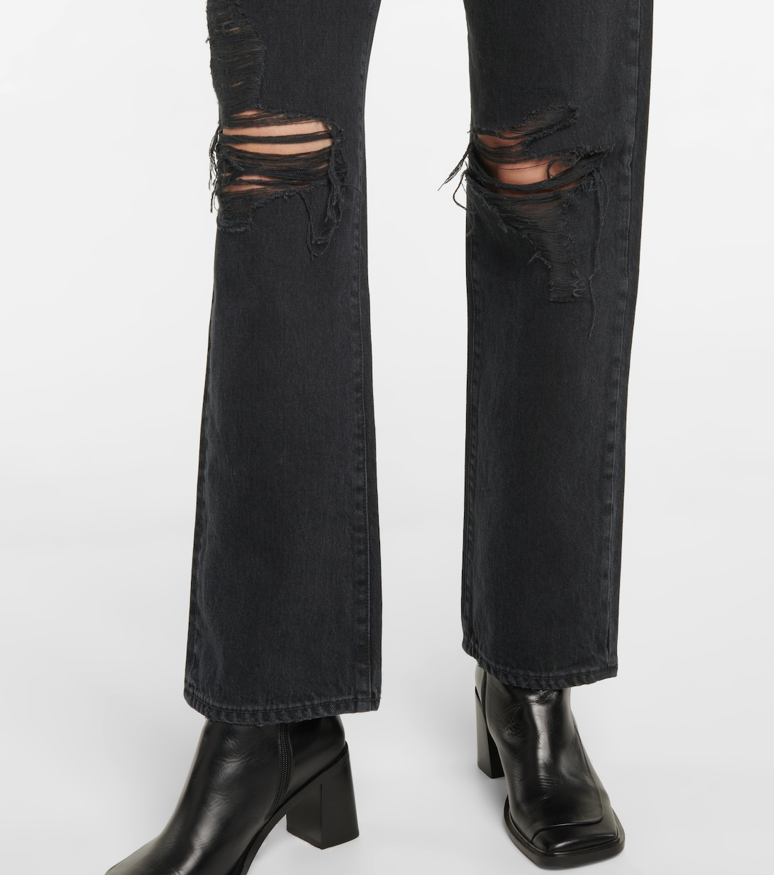 Jeans regular distressed London a vita alta | Slvrlake