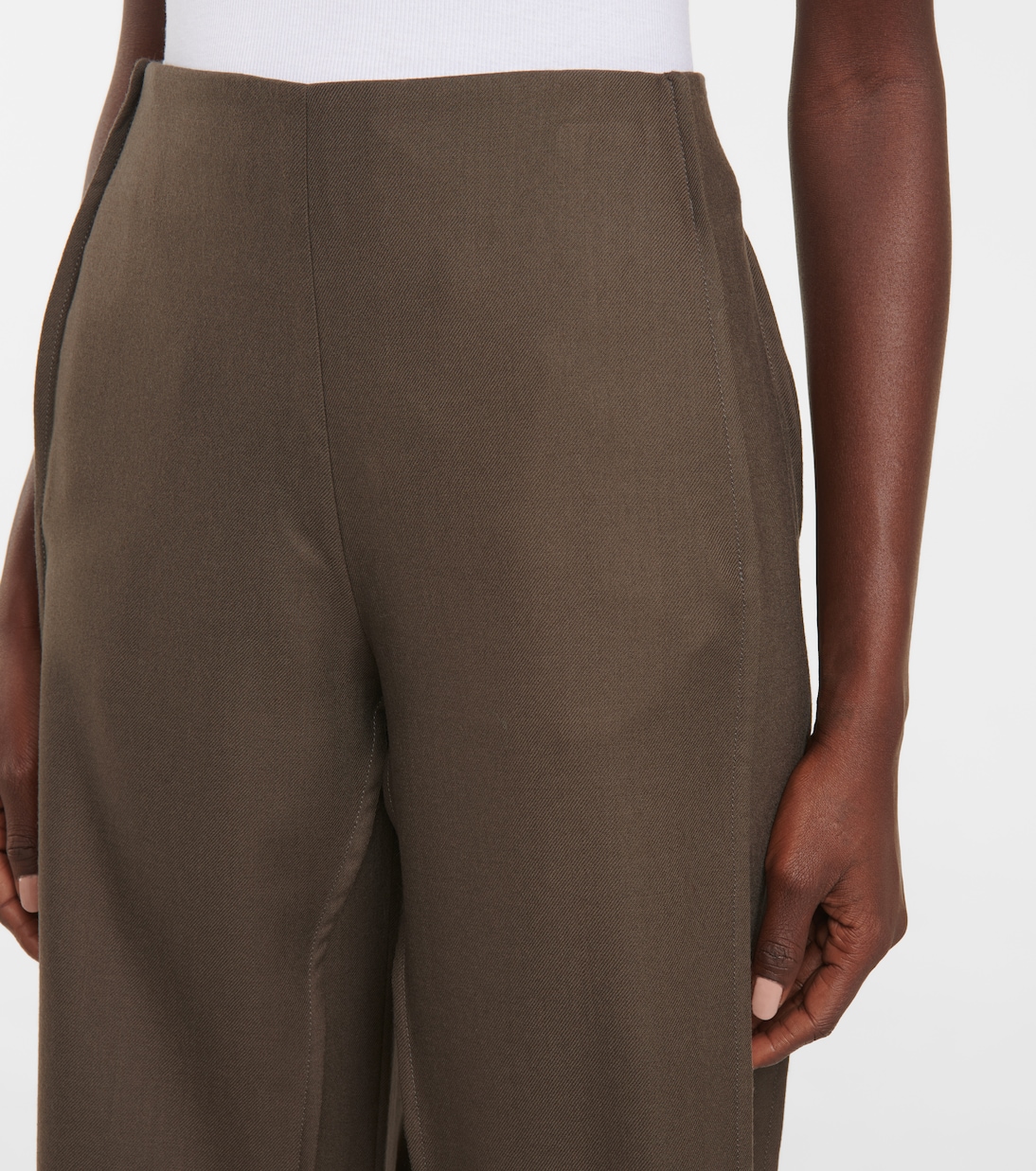 Pantaloni in twill di lana a gamba larga | Acne Studios