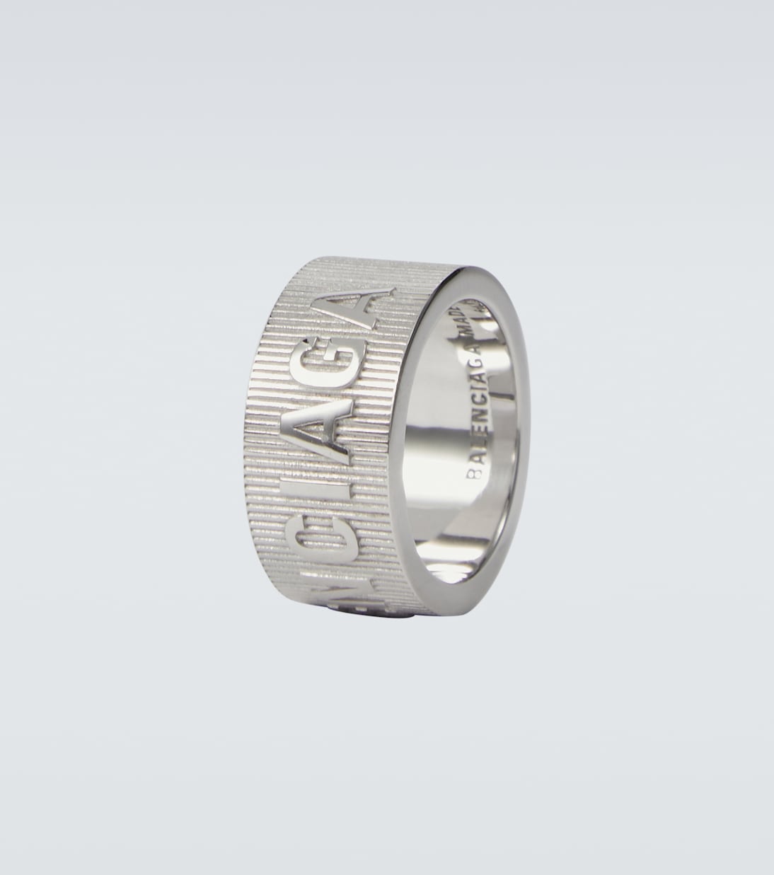 Anello Force Striped in argento sterling | Balenciaga