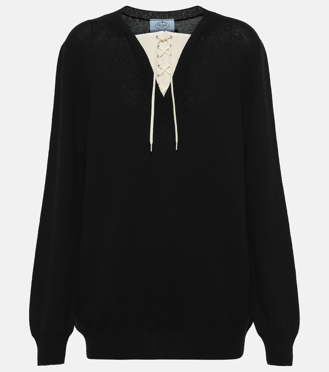 Jersey de cachemir con cordones | Prada