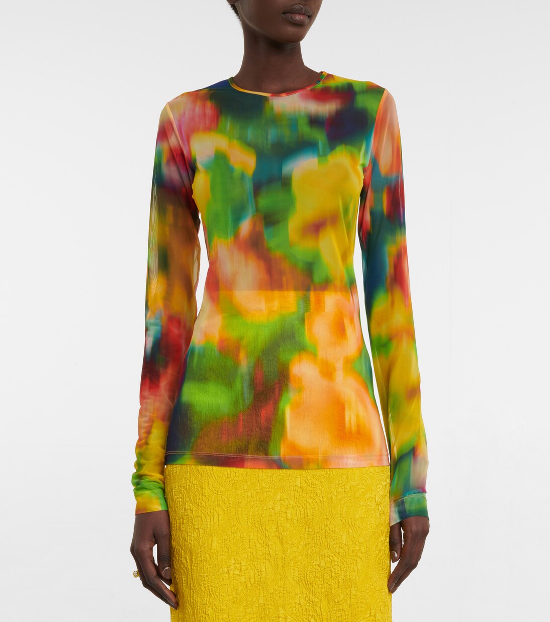 Top in mesh con stampa | Dries Van Noten