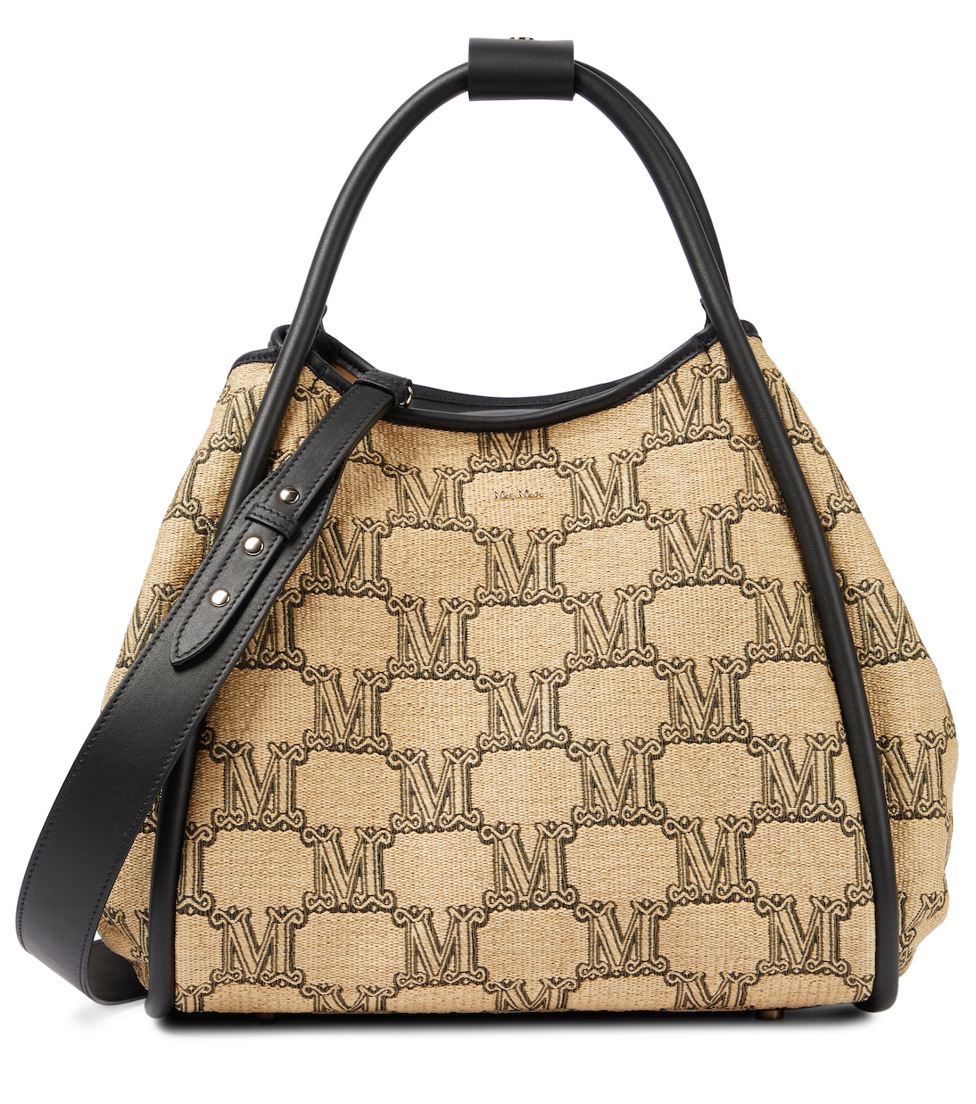 Marin leather-trimmed raffia tote | Max Mara