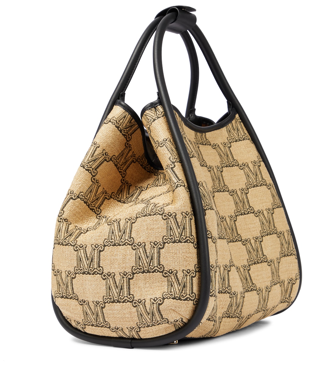 Marin leather-trimmed raffia tote | Max Mara