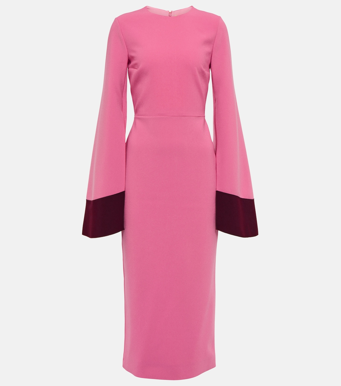 Colorblocked crêpe midi dress | Roksanda