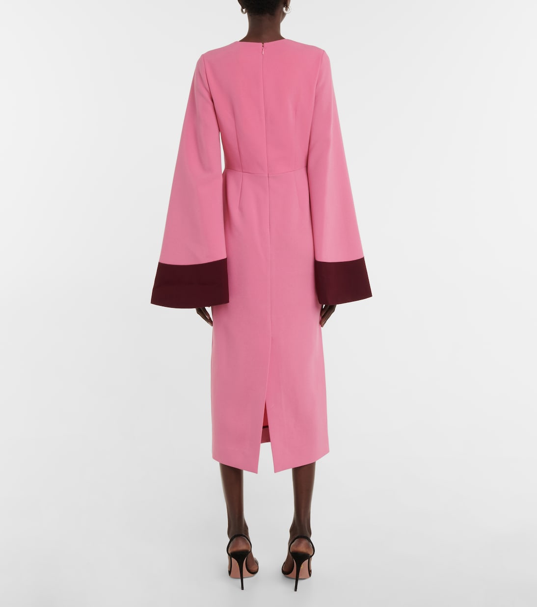 Colorblocked crêpe midi dress | Roksanda