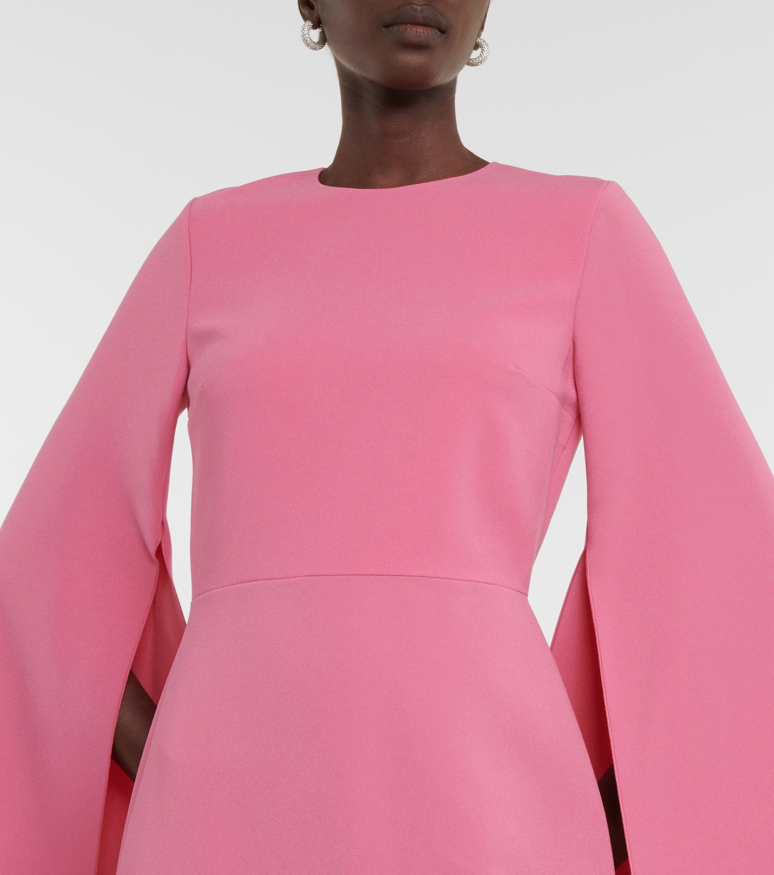 Colorblocked crêpe midi dress | Roksanda