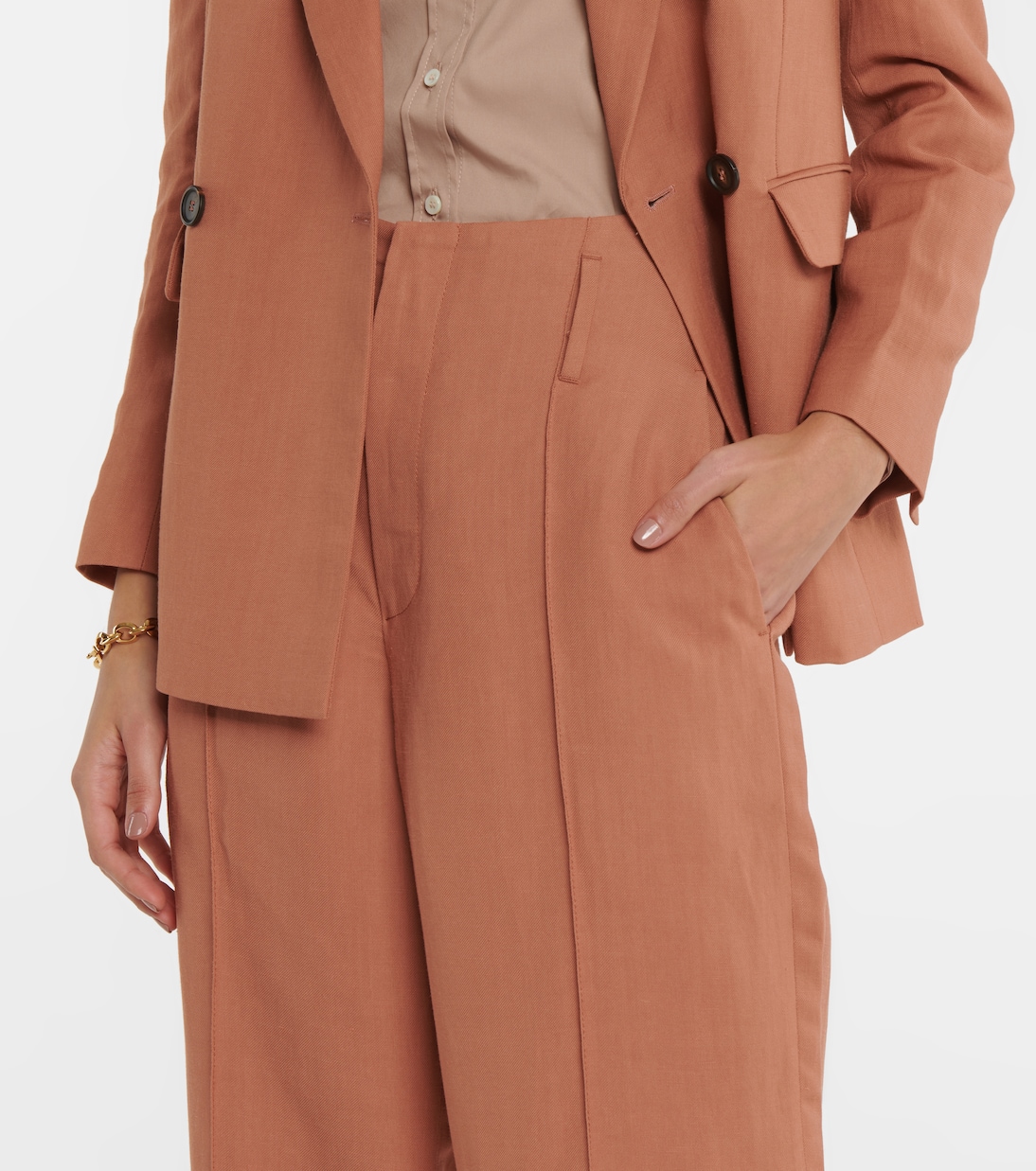 High-rise pleated wide-leg pants | Brunello Cucinelli
