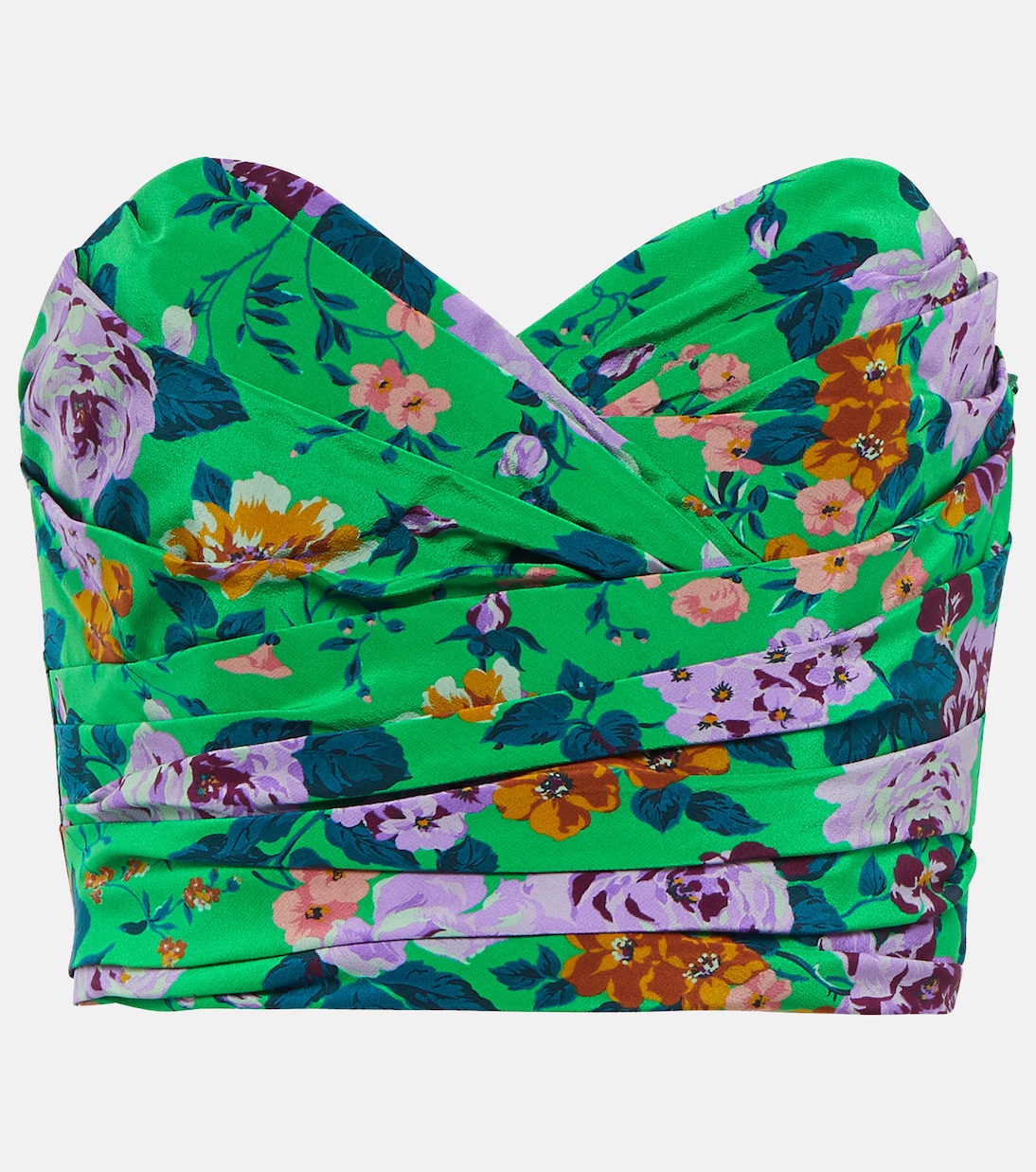 Cropped-Top aus Seide | Alessandra Rich