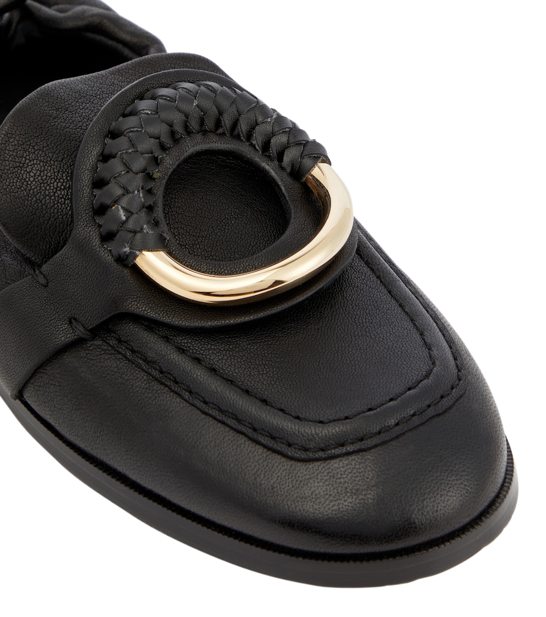 Hana embellished leather loafers | See By Chloé