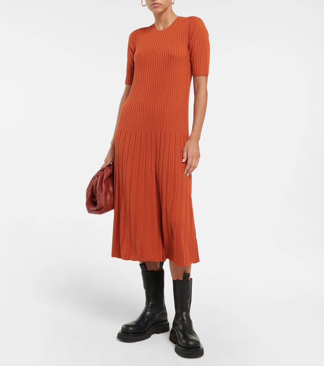 Abito midi in maglia a coste | Joseph