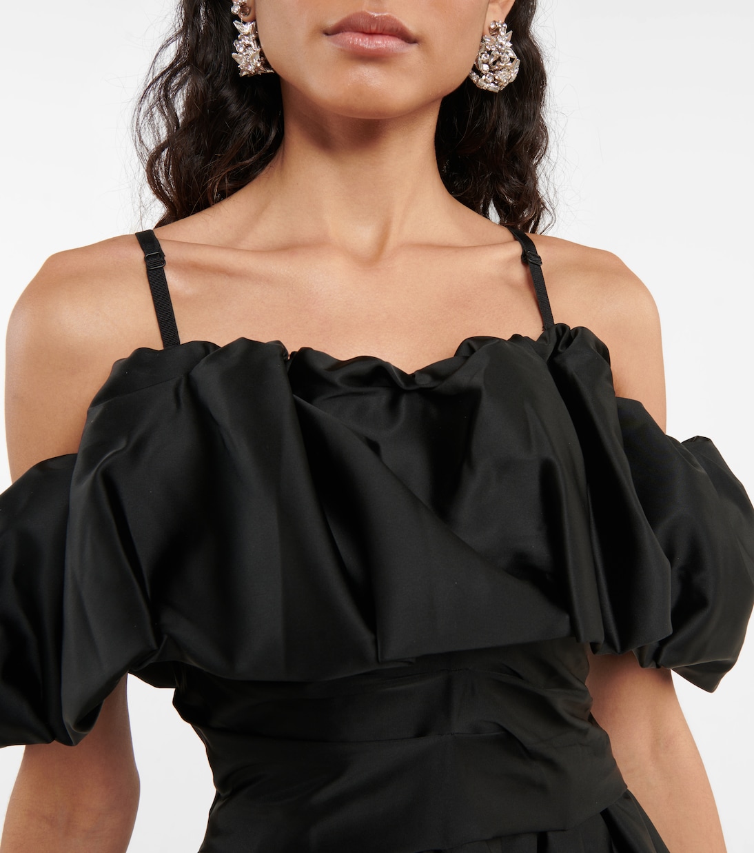 Astoria off-shoulder satin minidress | Simkhai