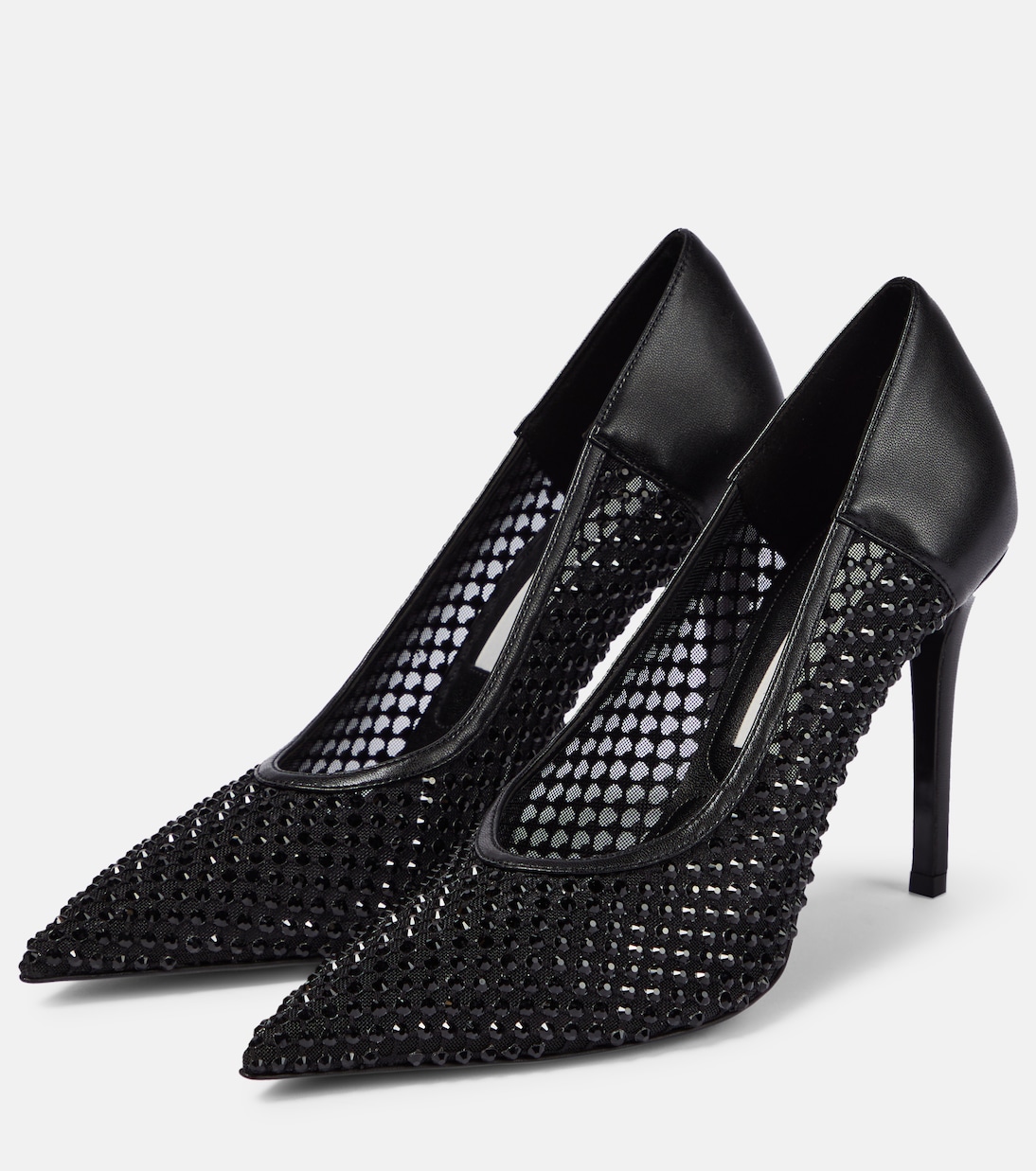 Pumps Iconic in similpelle e mesh con cristalli | Stella McCartney