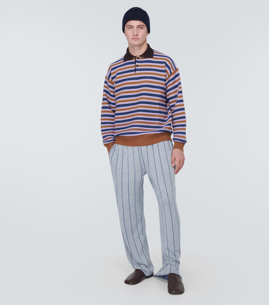 x The Elder Statesman cashmere and wool polo sweater | Zegna