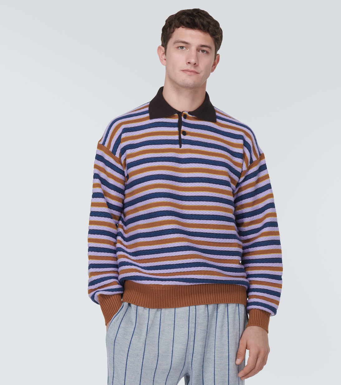 x The Elder Statesman cashmere and wool polo sweater | Zegna
