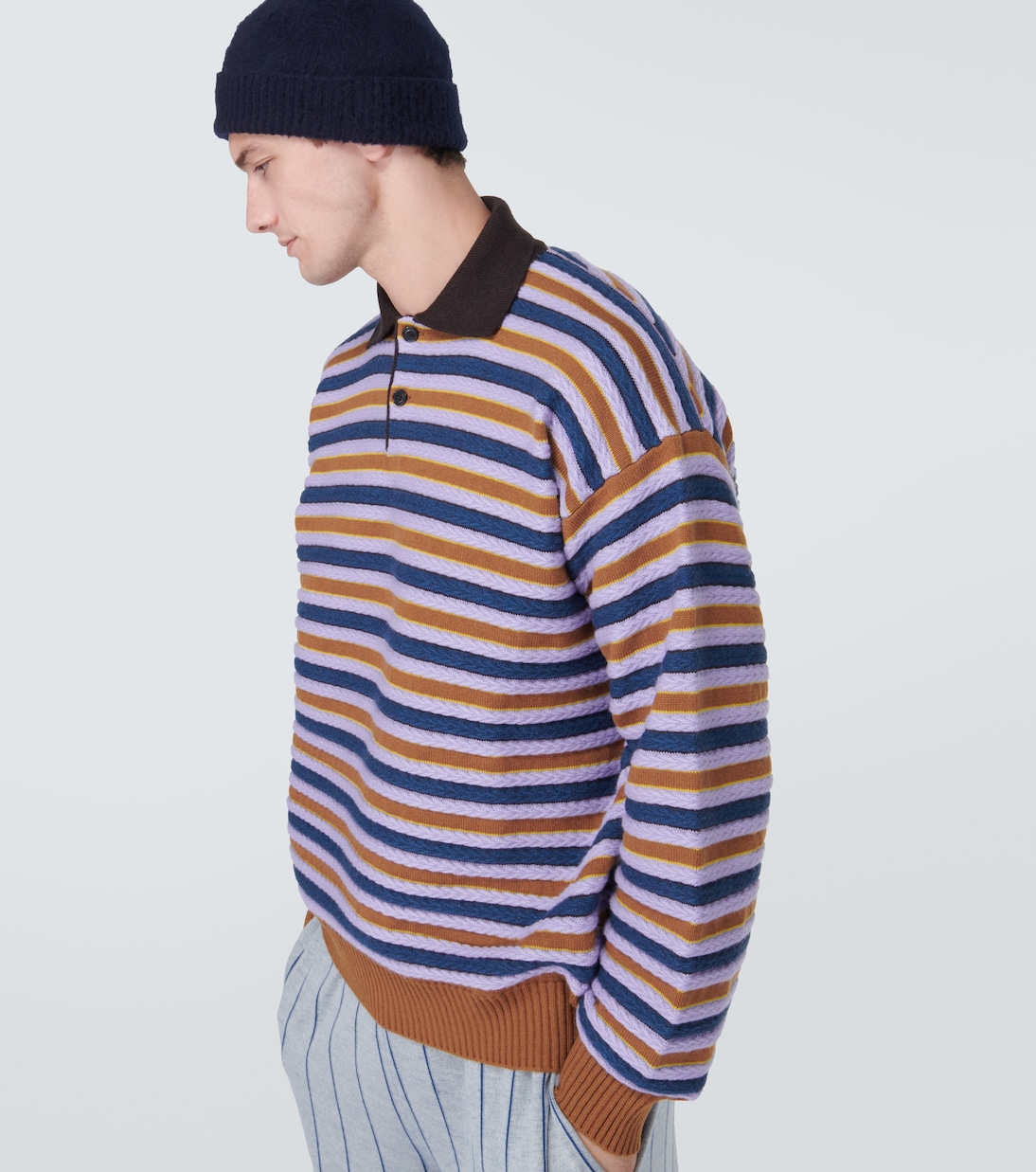 x The Elder Statesman cashmere and wool polo sweater | Zegna