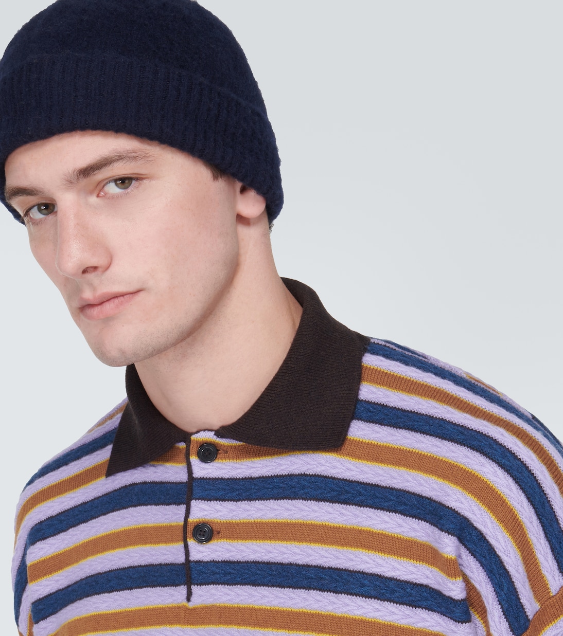 x The Elder Statesman cashmere and wool polo sweater | Zegna