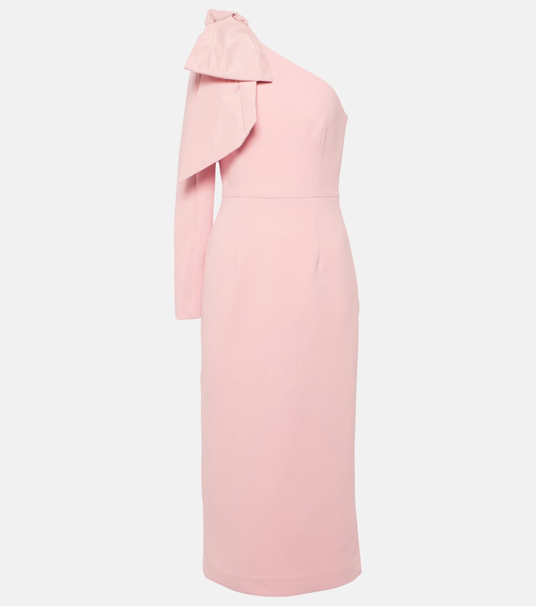 Bridal Annabelle one-shoulder midi dress in pink - Rebecca