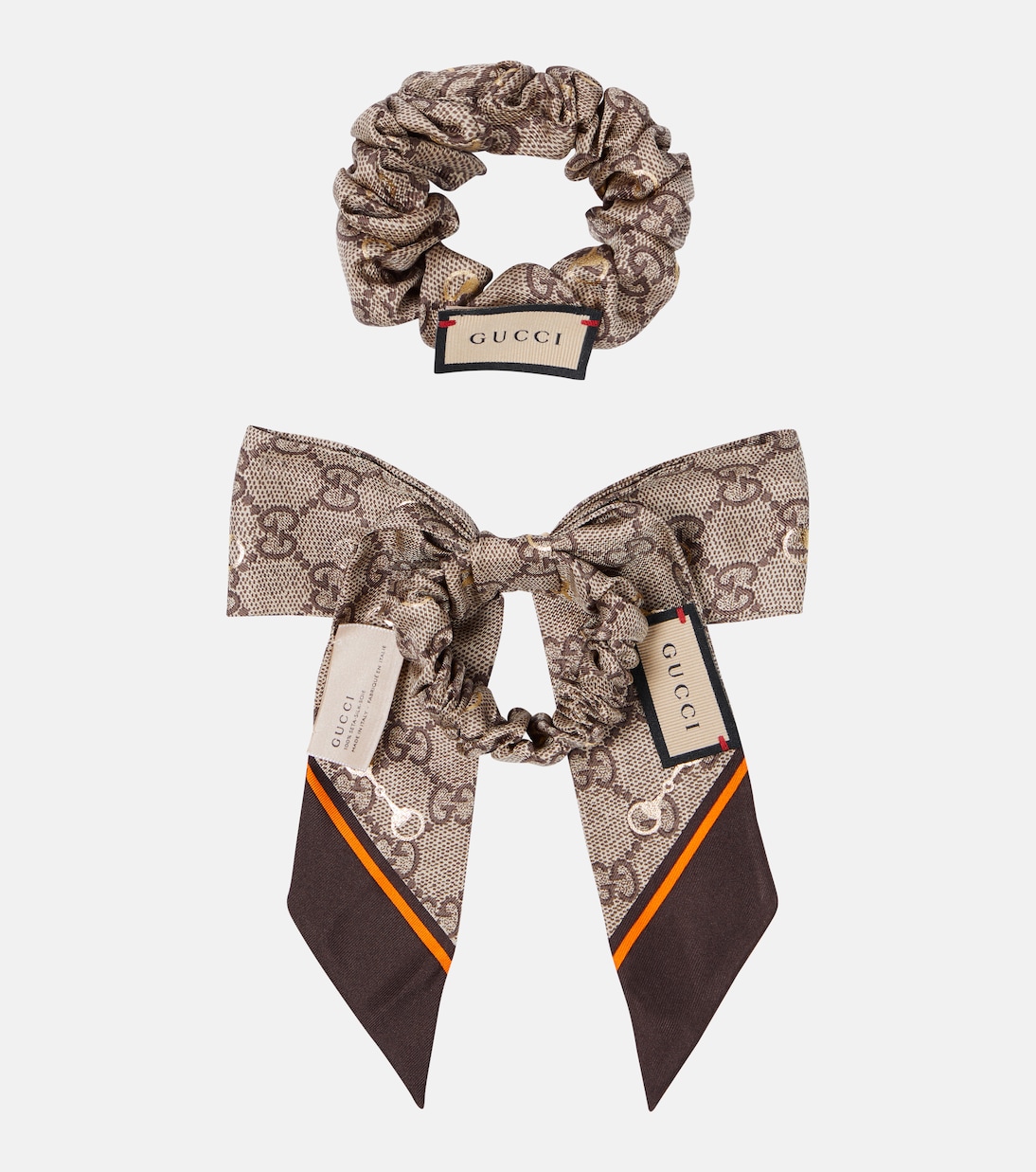 Set di 2 Fascie per Capelli in Seta GG di GUCCI, Accessorio Moda per Giovani