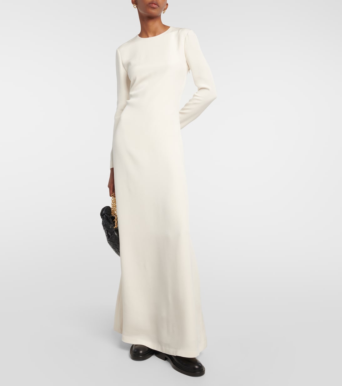 Vestido de Seda con Abertura Juvenil de Loro Piana