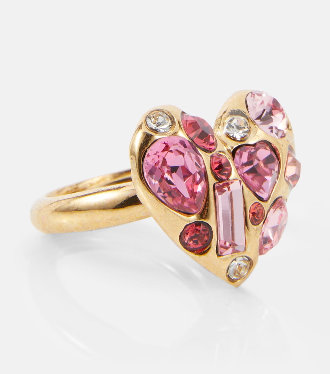 Anello con Cuore Decorato di Gemme OSCAR DE LA RENTA per Giovani Stilisti