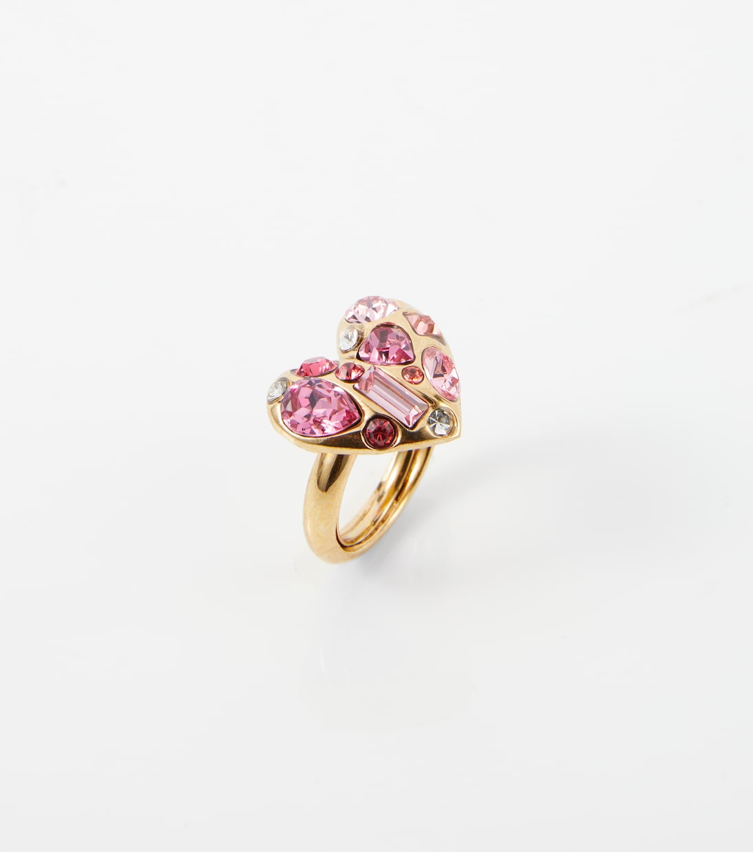 Anello con Cuore Decorato di Gemme OSCAR DE LA RENTA per Giovani Stilisti