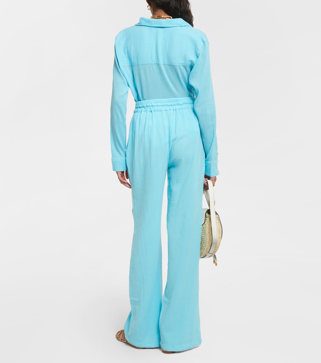 Pantaloni Krissy in cotone a gamba larga | Melissa Odabash