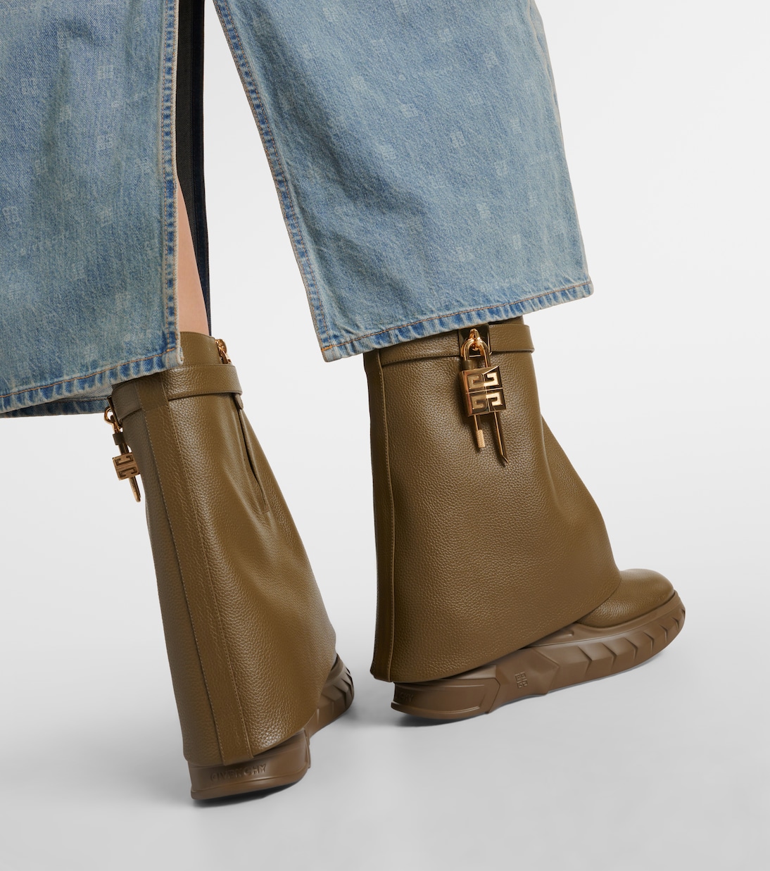 Botines Shark Lock Biker de piel | Givenchy