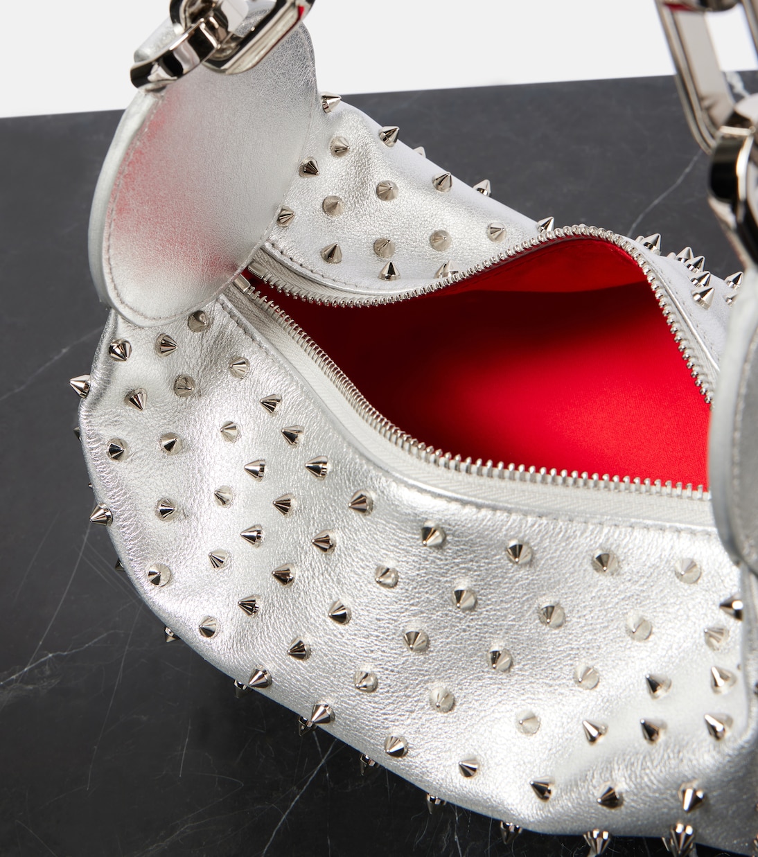 Verzierte Schultertasche Le 54 aus Metallic-Leder | Christian Louboutin