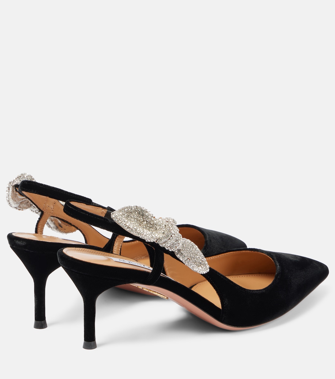 Pumps slingback Very Bow Tie Crystal 65 | Aquazzura