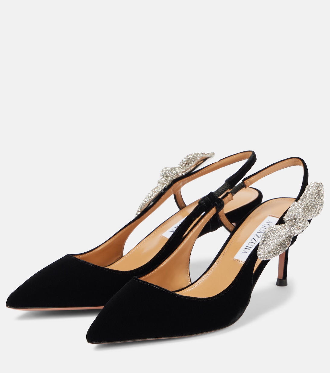 Pumps slingback Very Bow Tie Crystal 65 | Aquazzura