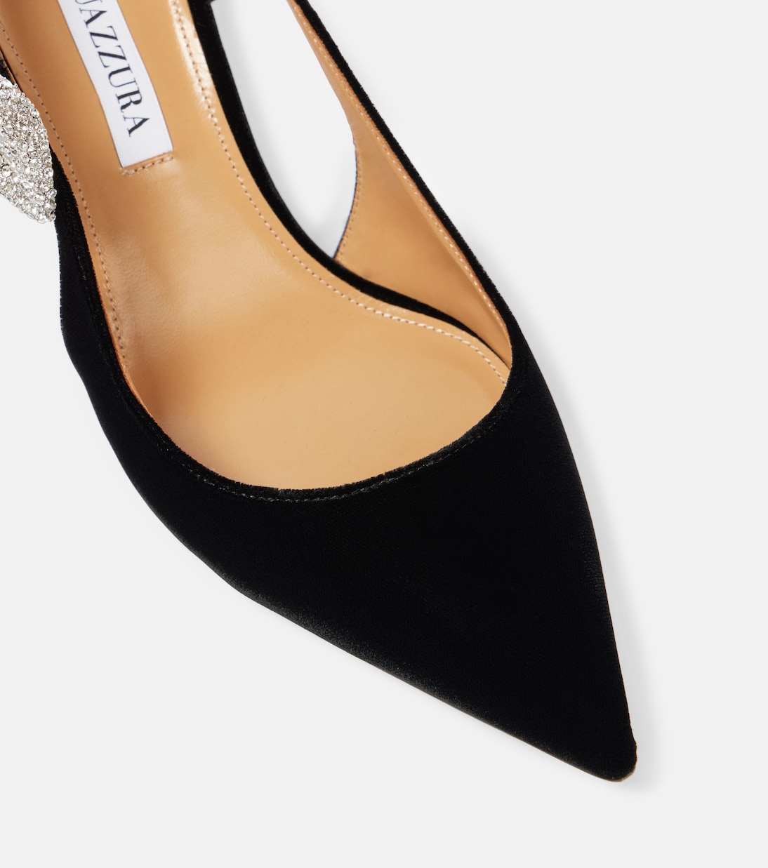 Pumps slingback Very Bow Tie Crystal 65 | Aquazzura
