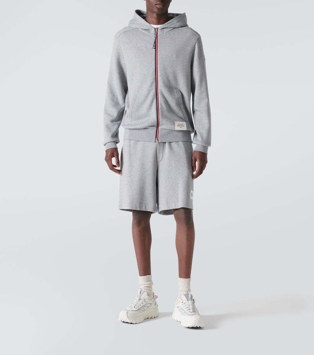 Shorts in misto cotone con ricamo | Moncler
