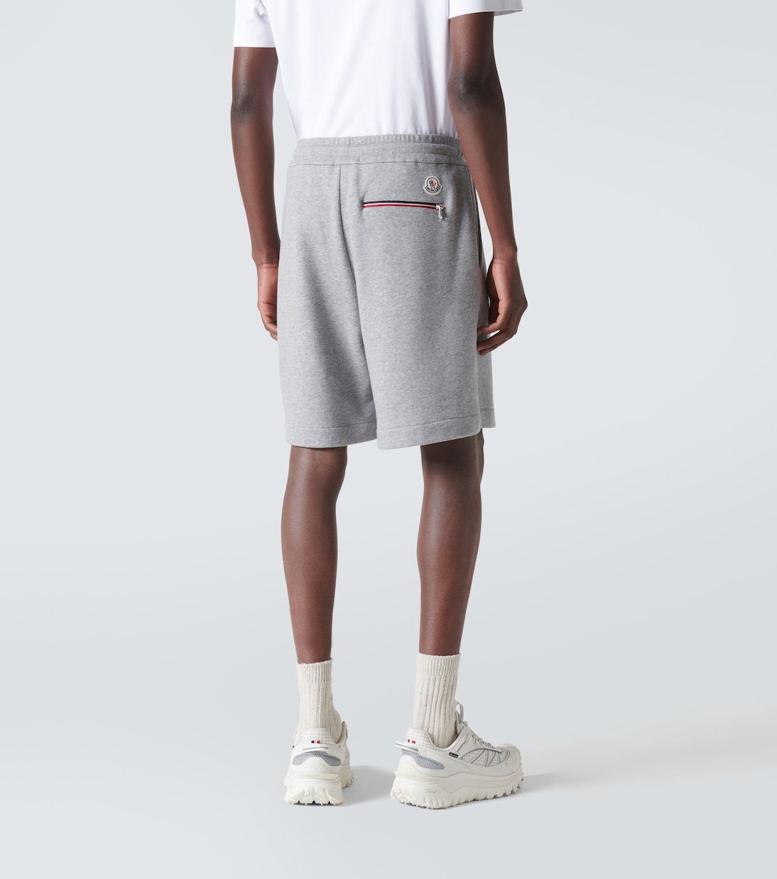 Shorts in misto cotone con ricamo | Moncler