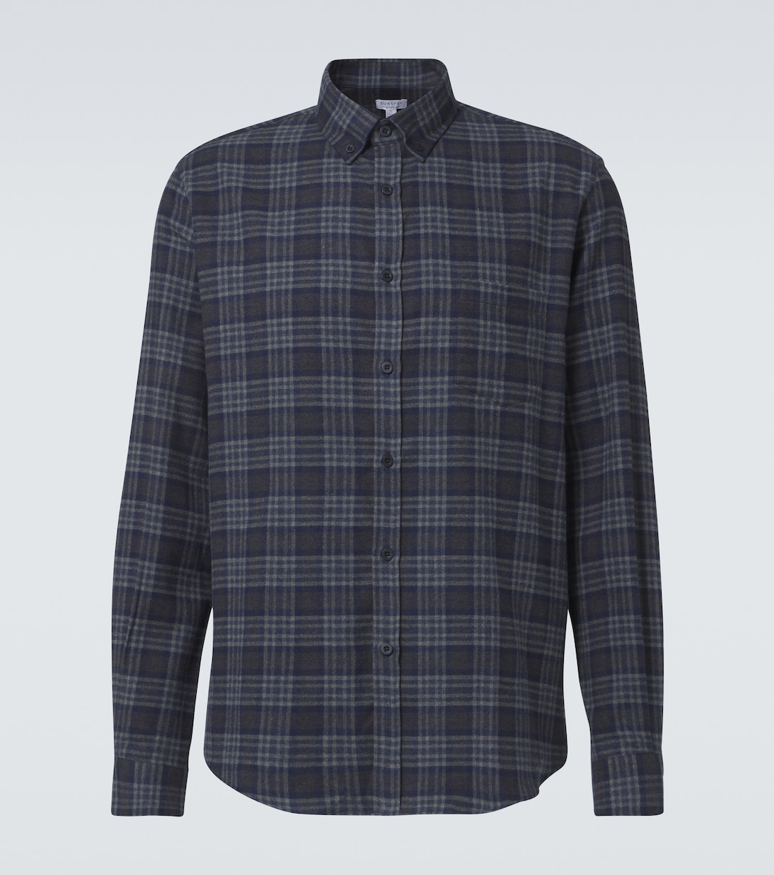 Camicia in flanella di cotone a quadri | Sunspel