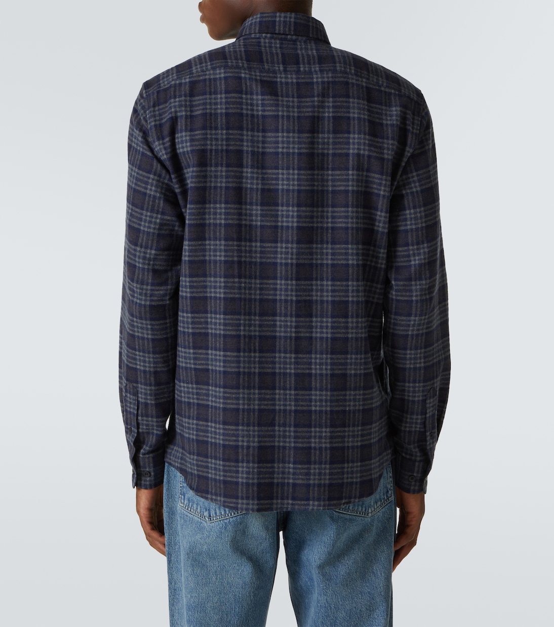 Camicia in flanella di cotone a quadri | Sunspel