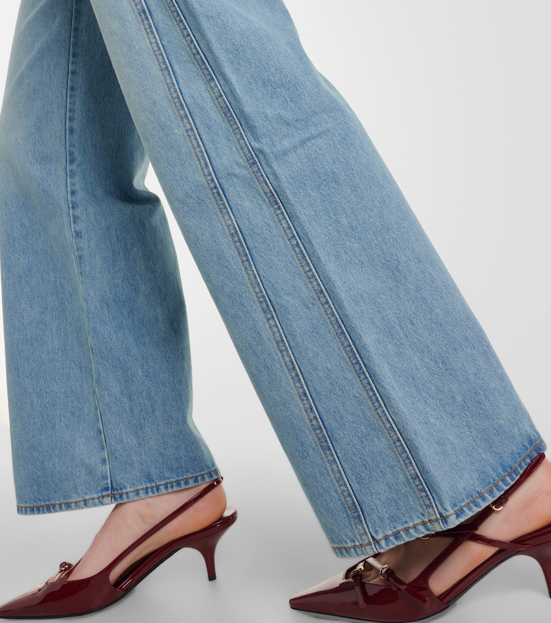 Jeans Taylor a gamba larga e vita alta | Veronica Beard